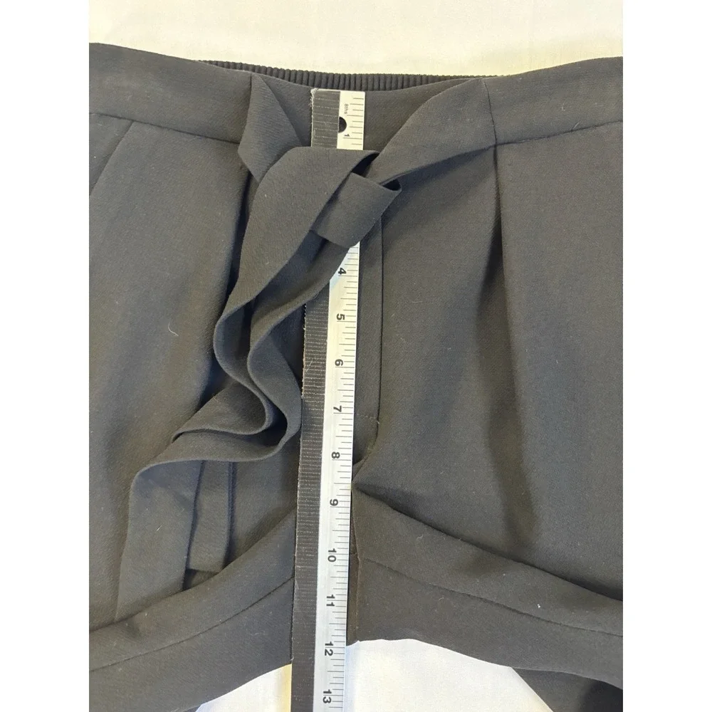 BCBG Generation Women's XS Sexy Black Paper Bag Cropped Pants Capsule Staple